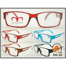 Classical and Special Design with Hollowed-out Temple Reading Glasses (ZX003)